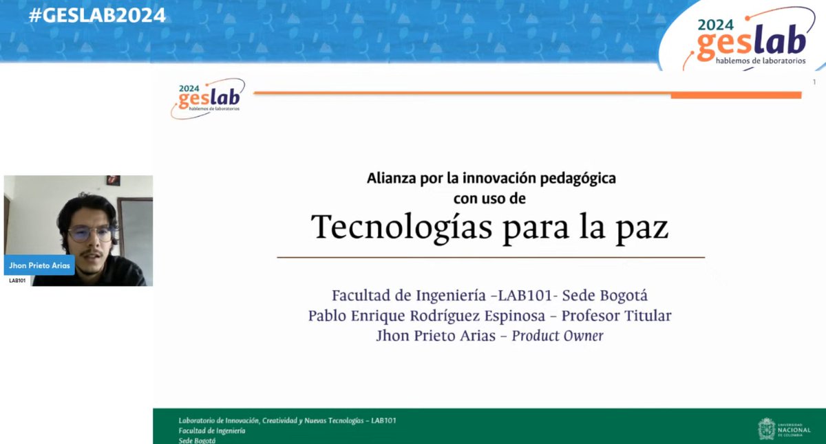 Lab101UNAL's tweet photo. 🏞️ Desde la @UNALOficial, en colaboración con LAB101 y laboratorios aliados, hemos aplicado design thinking en contextos como César y la Amazonía. @VRIUNAL
#GESLAB2024 Día 1: cooperación y transformación digital en laboratorios I https://t.co/B5OKg3RmNO a través de @YouTube https://t.co/Hsl26X4Z4g