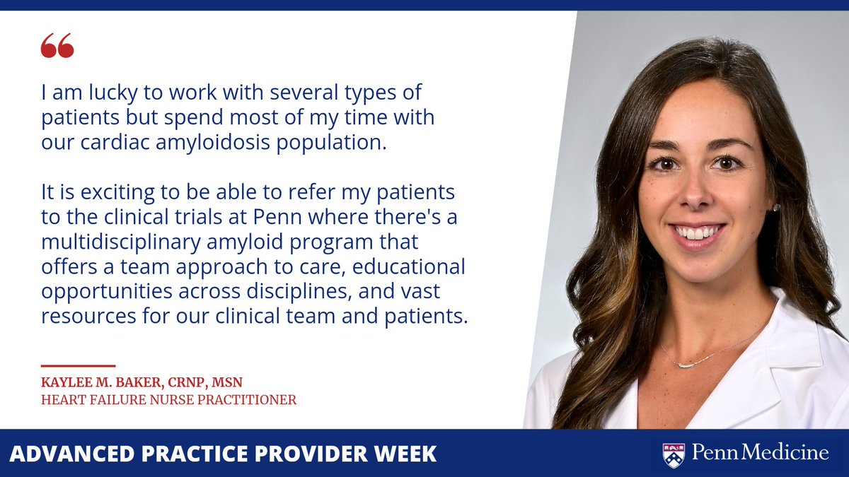 PennCardiology's tweet photo. Advanced Practice Provider's at @PennMedicine are an integral part of a large community working to achieve the best treatments and outcomes for patients.
#APPWeek2024 #HeartFailure #WomenInMedicine https://t.co/oCbeTW5wEI