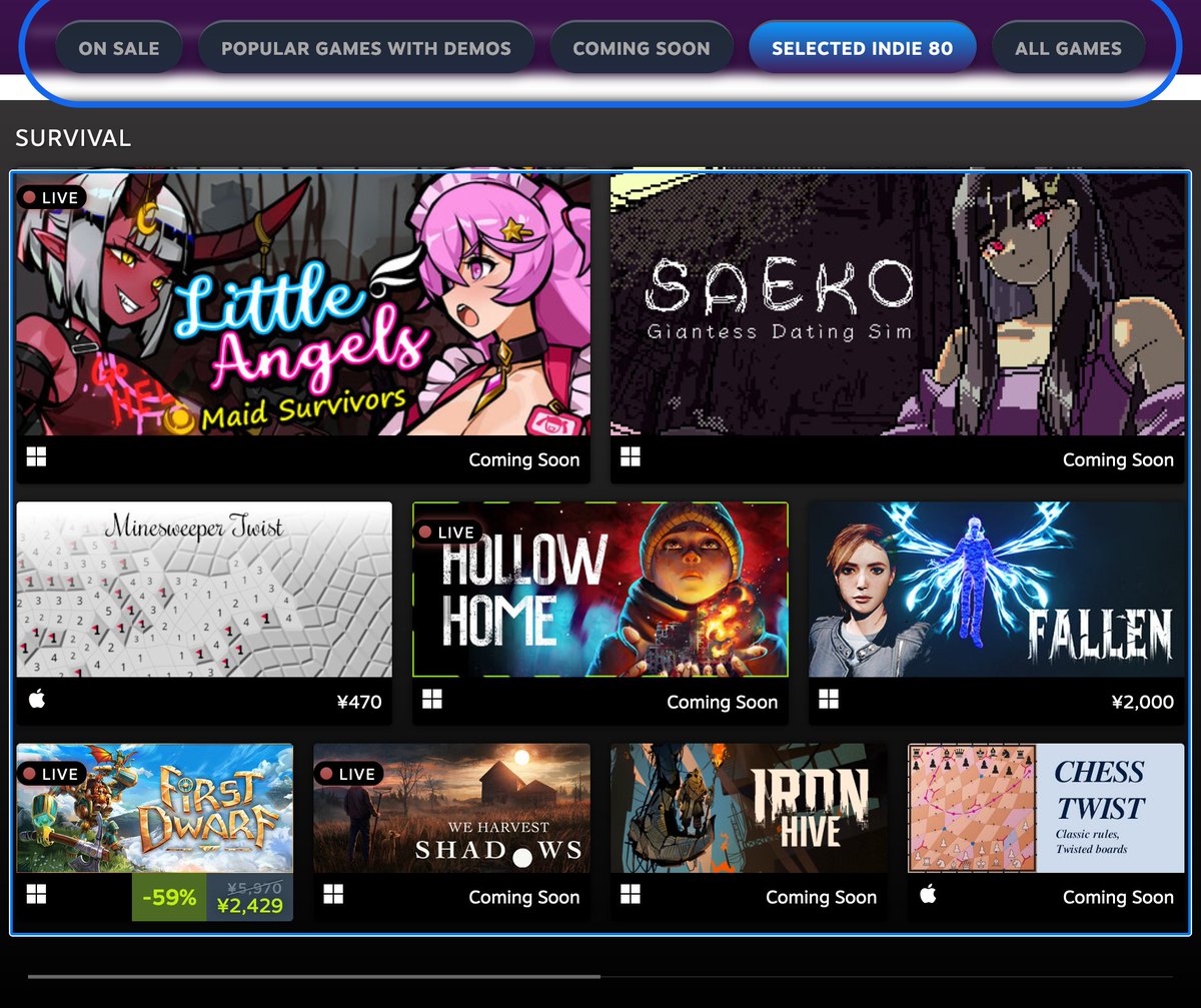 fradingue's tweet photo. Just realised that all my 3 games ( Chess Twist + Checkers Twist + Minesweeper Twist ) are shown on @tokyo_game_show steam page. Not only that, but they're in multiple tags/categories 🙏 https://t.co/x8bXSZDGGx - We installed the stands today, so many other cool games to try. https://t.co/dLZXKUzHyb