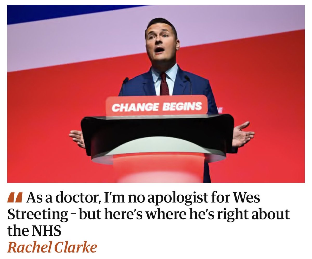 Dr Rachel Clarke (@doctor_oxford) on Twitter photo “This is exactly the kind of vapid doublespeak that rots the NHS from the inside out.”
My piece on the anonymous NHS ‘senior sources’ briefing the BBC that <a href="/wesstreeting/">Wes Streeting</a> shouldn’t be honest about the crisis in the NHS.
theguardian.com/commentisfree/… “This is exactly the kind of vapid doublespeak that rots the NHS from the inside out.”
My piece on the anonymous NHS ‘senior sources’ briefing the BBC that <a href="/wesstreeting/">Wes Streeting</a> shouldn’t be honest about the crisis in the NHS.
theguardian.com/commentisfree/…