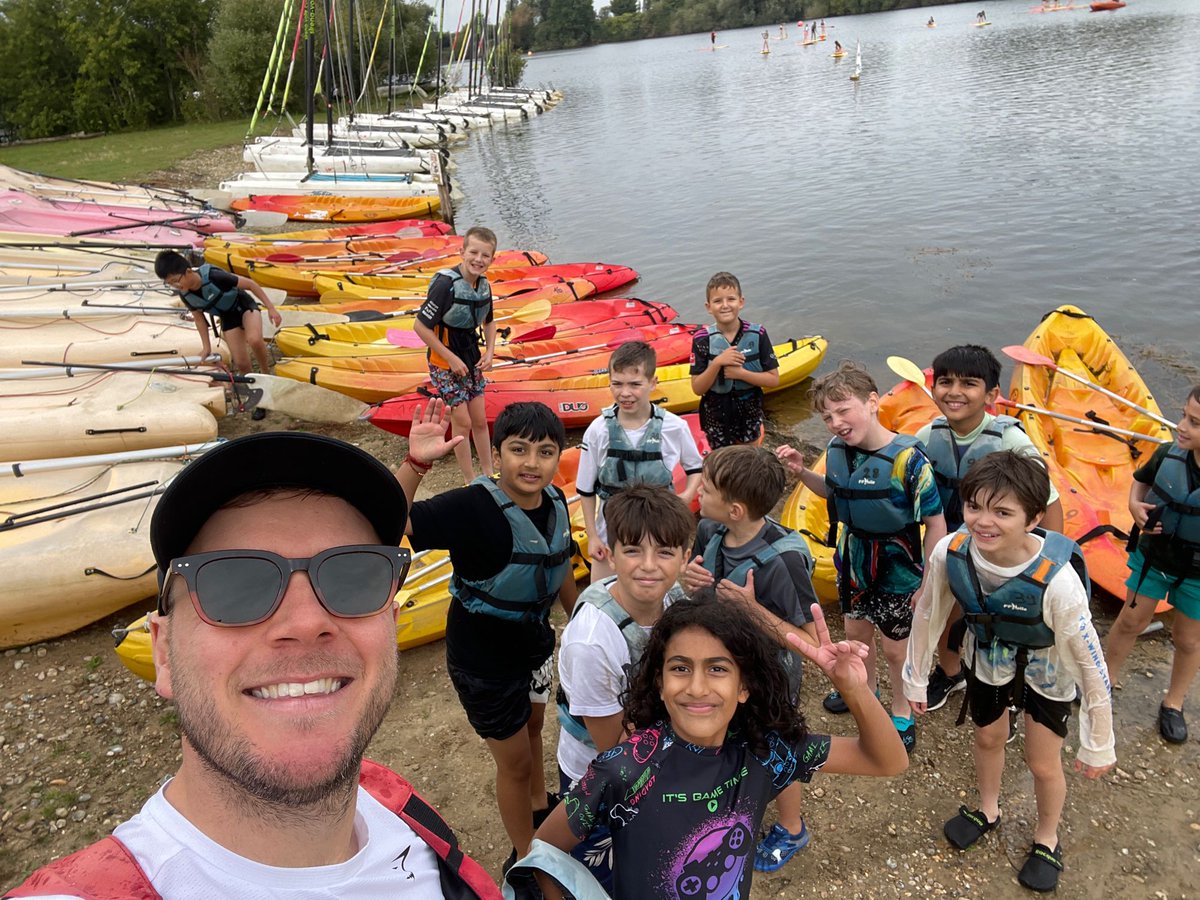 HambrookSchool's tweet photo. What a day #hambrook6 have had on the lake! ☀️ ☀️ Spirits are high and we are ready for tracking and camouflage in the woods tonight. I’ll post more photos this evening. :) https://t.co/rWGXSq3C9k