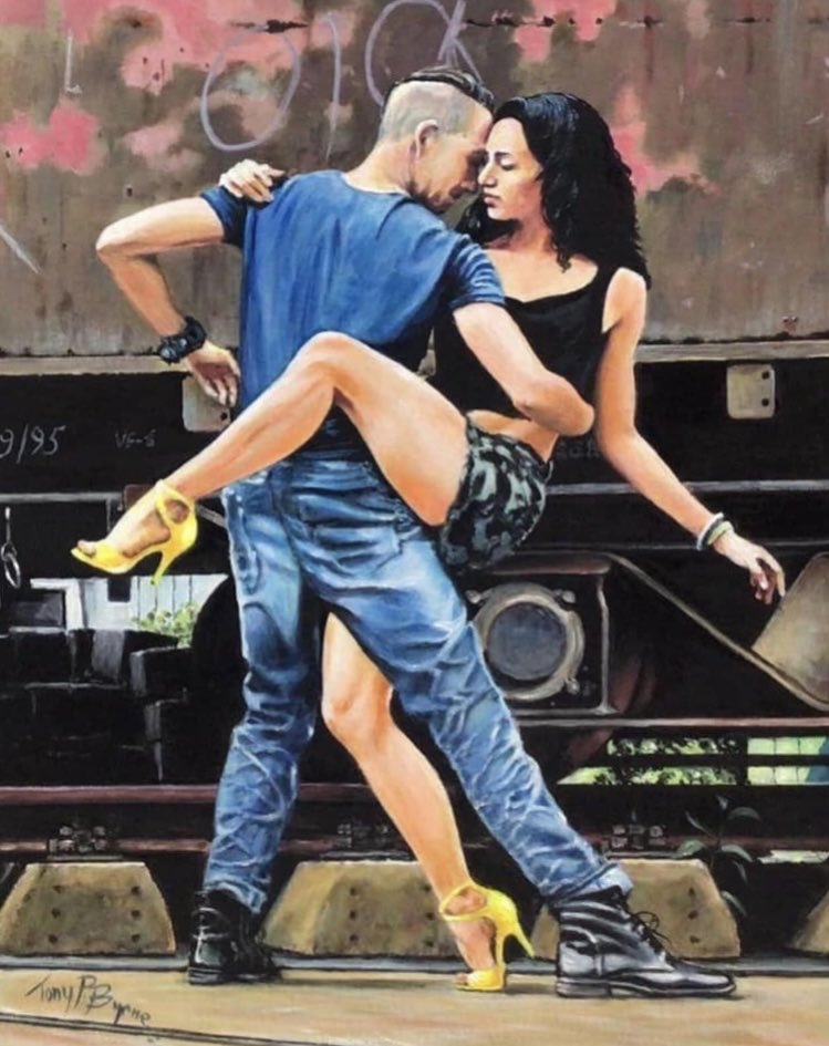tbartist's tweet photo. ‘Urban tango’ painting from my dance series https://t.co/CV8S6kWwNo