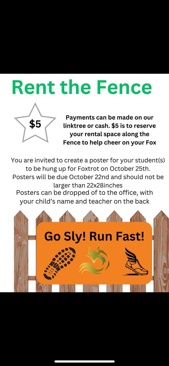 Forest Pines Drive PTA (@forestpinespta) on Twitter photo One month away from our biggest fundraiser of the year! And you can rent the fence for $5 to hang a poster to show support for your fox 🦊 <a href="/FPDES/">Forest Pines Drive</a> One month away from our biggest fundraiser of the year! And you can rent the fence for $5 to hang a poster to show support for your fox 🦊 <a href="/FPDES/">Forest Pines Drive</a>