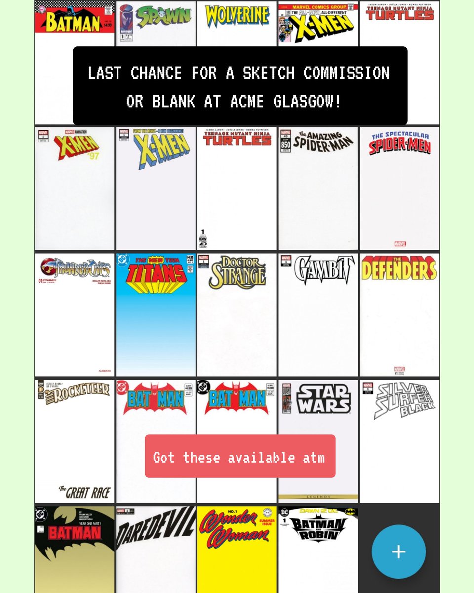 Oh hey I'll be at @Acmecomiccon this weekend. Hit me up if you want a sketch/blank!