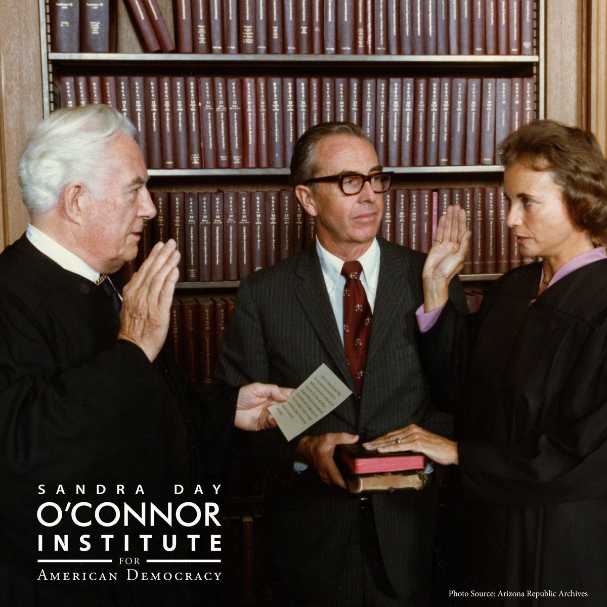 SDOInstitute's tweet photo. On September 25, 1981, a monumental moment occurred in United States History: Sandra Day O'Connor became the first woman appointed to the Supreme Court. Justice O'Connor would serve 25 years before retiring in 2006.

"It's nice to be first, but I don't want to be the last." - Justice Sandra Day O'Connor

Learn more about the life, work, and legacy of Justice O'Connor at https://t.co/Vd0FIbTDEG