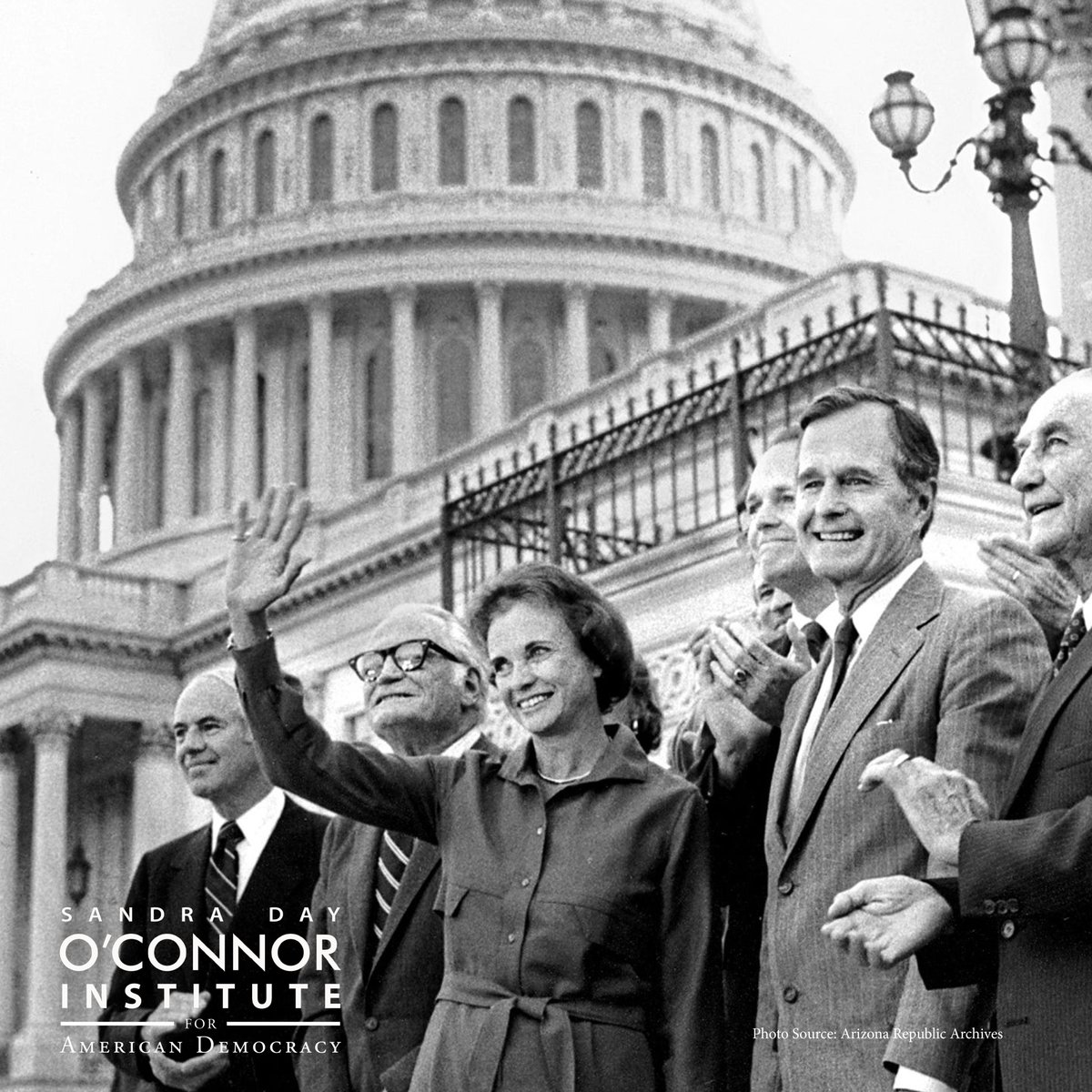 SDOInstitute's tweet photo. On September 25, 1981, a monumental moment occurred in United States History: Sandra Day O'Connor became the first woman appointed to the Supreme Court. Justice O'Connor would serve 25 years before retiring in 2006.

"It's nice to be first, but I don't want to be the last." - Justice Sandra Day O'Connor

Learn more about the life, work, and legacy of Justice O'Connor at https://t.co/Vd0FIbTDEG