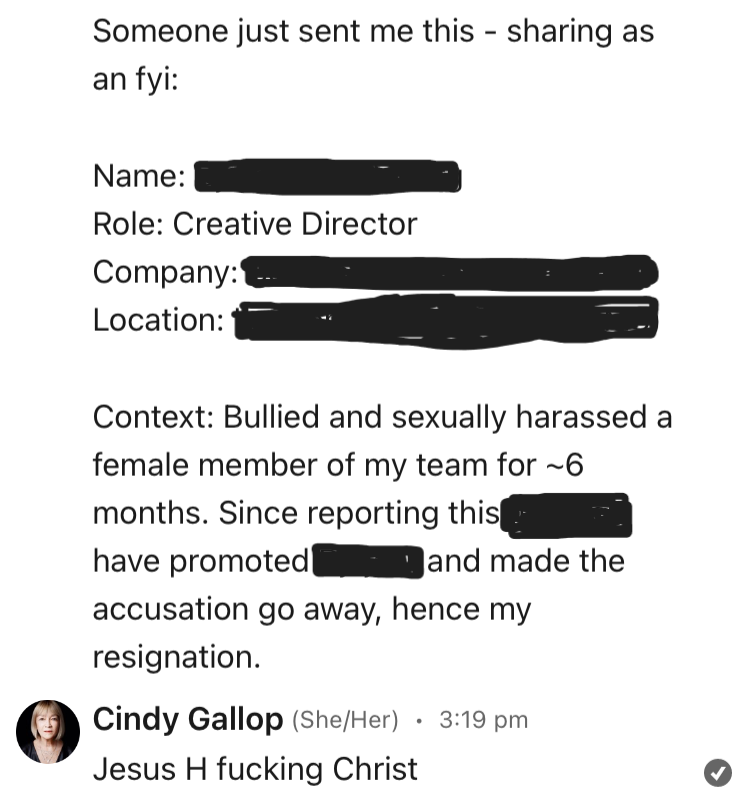 cindygallop's tweet photo. Why did I write my Open Letter To The Men Of Advertising: Your Seven-Step Plan To End Sexual Harassment published by @campaignmag @Campaign_India @CampaignAsia today? https://t.co/tVBLuMiqPg Because THIS. #TimesUp #StopHimNow #StopThemNow https://t.co/A14tFJ0e86