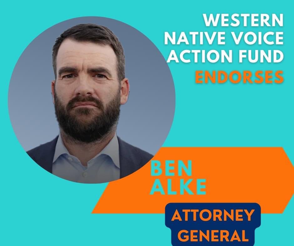 wnvaf's tweet photo. Ben Alke is running for Attorney General here in Montana. WNVAF is confident that Ben will be a fair and just advocate for Native Americans in Montana, which is why we are proud to endorse him. #mtpol #mtleg #nativevoices #nativevote https://t.co/FbDSDFLsFc