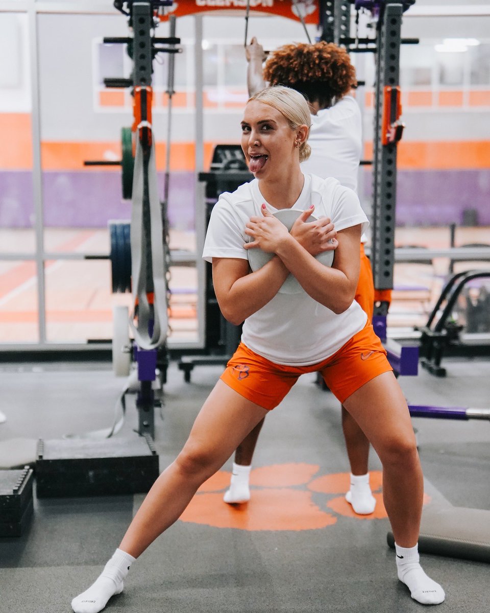 ClemsonWBB's tweet photo. That feeling when the first day of practice is tomorrow 🤪 😝 https://t.co/LMtkGQkmK2