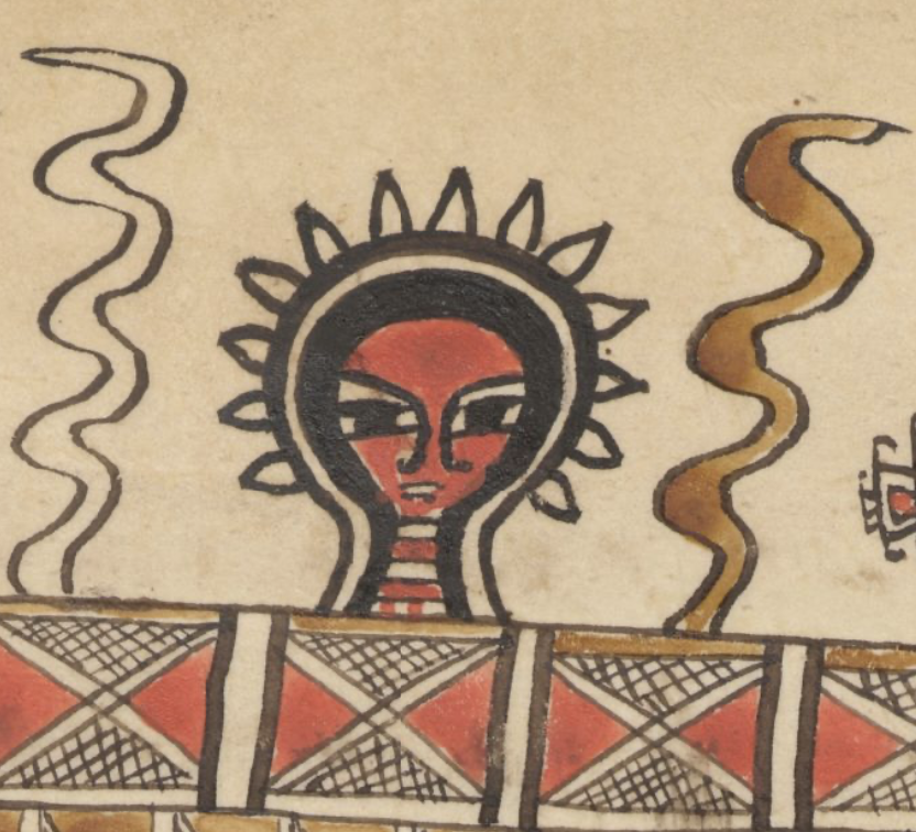 ArtEthiopic's tweet photo. If I'm ever in a position where I have to pick a ḥarag (= decorative headpiece) to fight for me, this is the one I would choose

Ethiopia, 19th c.   #harag #headpiece #decoration #geez #fighterz #africanart https://t.co/fXfrndga3B