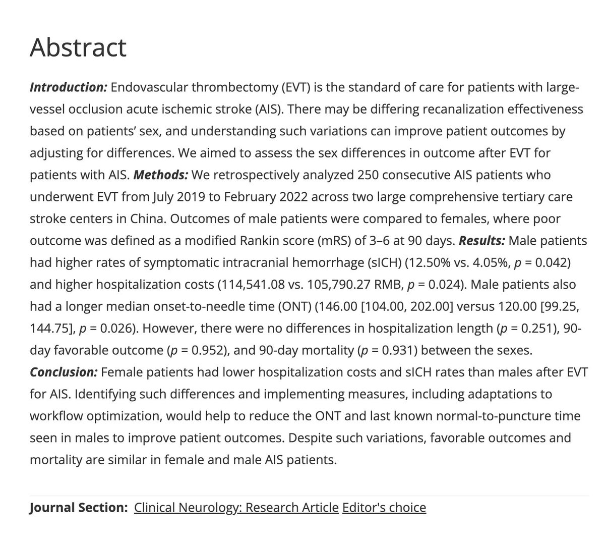 NIC (@neuro_ic) on Twitter photo Excited to share our original research article by our Attending Neurologist <a href="/DrYiminChen/">Dr. Yimin(Jack)Chen</a>, Co-Founder <a href="/DrMofatteh/">Dr Mohammad Mofatteh</a> & colleagues including <a href="/NguyenThanhMD/">Thanh Nguyen 🇺🇦</a>, <a href="/AdamDmytriw/">Adam A. Dmytriw 🇺🇦</a>, <a href="/rwregen/">Robert Regenhardt, MD, PhD</a>, <a href="/AbdalkaderMD/">Mohamad AbdalKader</a> which was selected as Editor's choice in European Neurology🔽
karger.com/ene/article/87… Excited to share our original research article by our Attending Neurologist <a href="/DrYiminChen/">Dr. Yimin(Jack)Chen</a>, Co-Founder <a href="/DrMofatteh/">Dr Mohammad Mofatteh</a> & colleagues including <a href="/NguyenThanhMD/">Thanh Nguyen 🇺🇦</a>, <a href="/AdamDmytriw/">Adam A. Dmytriw 🇺🇦</a>, <a href="/rwregen/">Robert Regenhardt, MD, PhD</a>, <a href="/AbdalkaderMD/">Mohamad AbdalKader</a> which was selected as Editor's choice in European Neurology🔽
karger.com/ene/article/87…