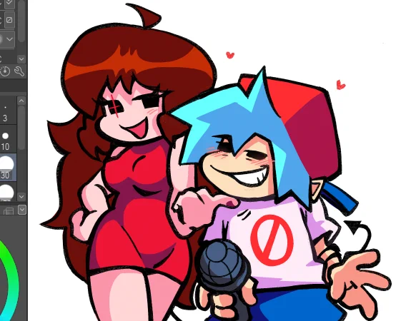kinda feel bad cuz nowadays i only post shit about my mods lolhave these doodles i made while on break in the mean time#FNF 