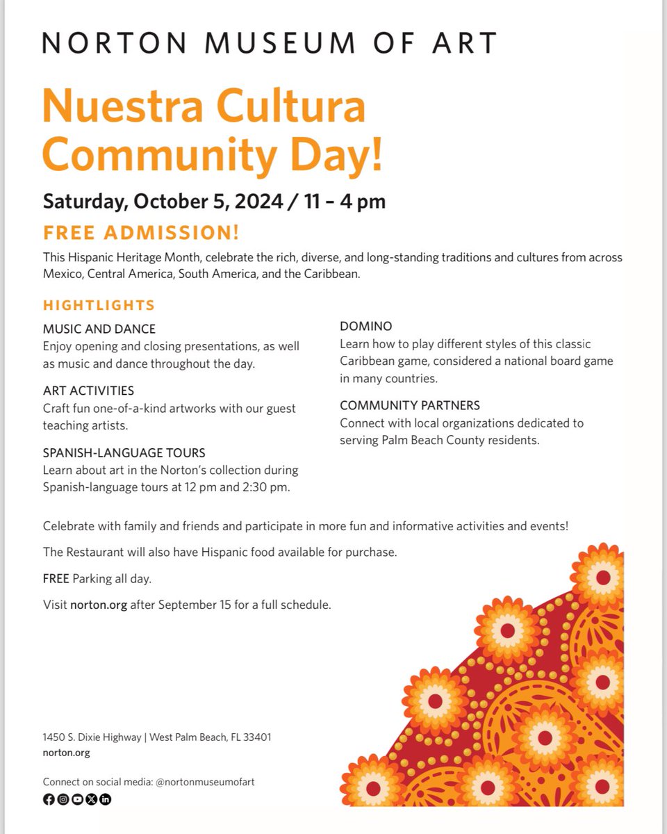Alexandria Ayala (@alexandriayala) on Twitter photo Thank you to the <a href="/NortonMuseum/">Norton Museum of Art</a> for hosting this free celebration of our Hispanic/Latino(a) community and being such a great partner with our schools 🌟🌟🌟 #HispanicHeritageMonth #artisforeveryone Thank you to the <a href="/NortonMuseum/">Norton Museum of Art</a> for hosting this free celebration of our Hispanic/Latino(a) community and being such a great partner with our schools 🌟🌟🌟 #HispanicHeritageMonth #artisforeveryone