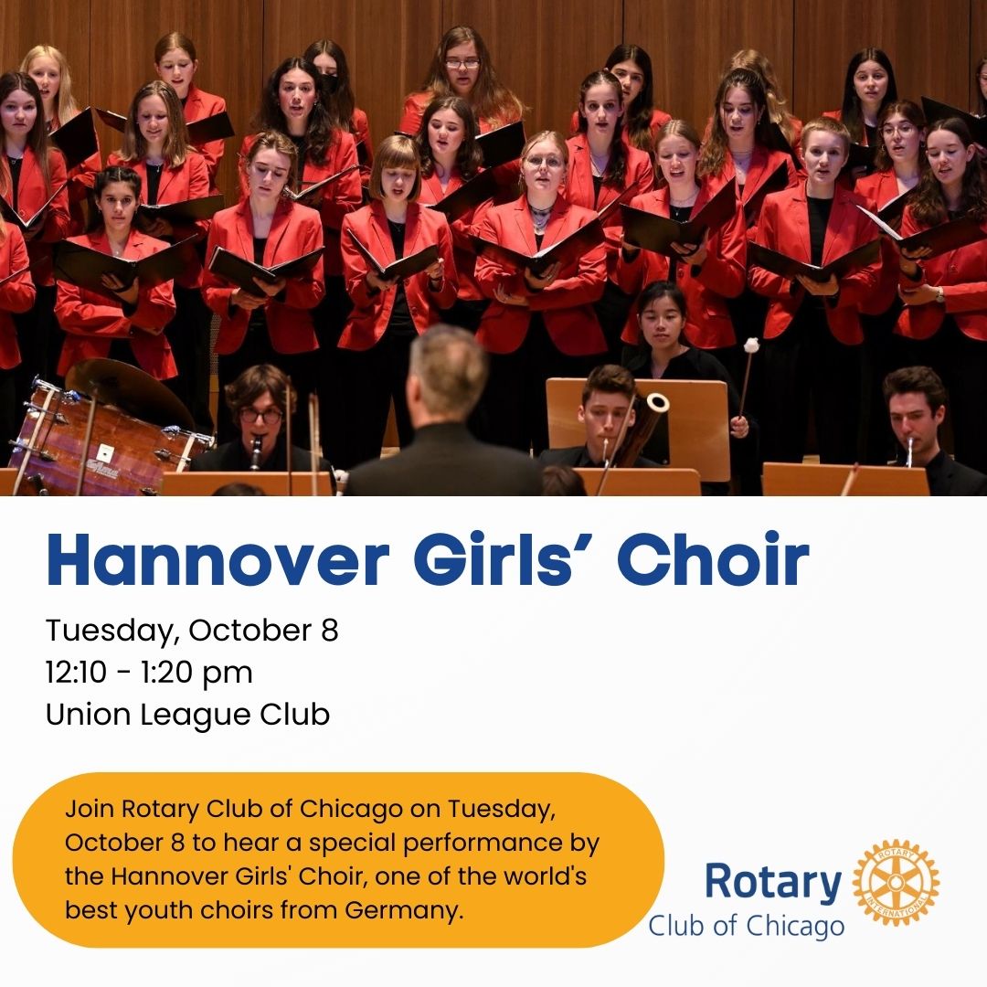 rotaryone's tweet photo. Join us on Tuesday, October 8 to hear a special performance by the Hannover Girls' Choir, one of the world's best youth choirs in its category. 

Register: https://t.co/EwAAJ2J7eA

#ROTARYOne #RotaryClubofChicago #ServiceAboveSelf #GiveBack #Rotary #Chicago https://t.co/jkMdgGsQHA