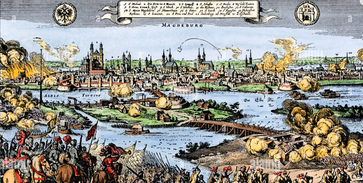 potamopotos's tweet image. Having overseen murder, rape and torture of more than 20.000 civilians in Magdeburg, the RC generals Tilly and Pappemheim were praised by the pope for having "washed their hands in the blood of sinners"

Thank God they both found their just death by Protestants a few years later