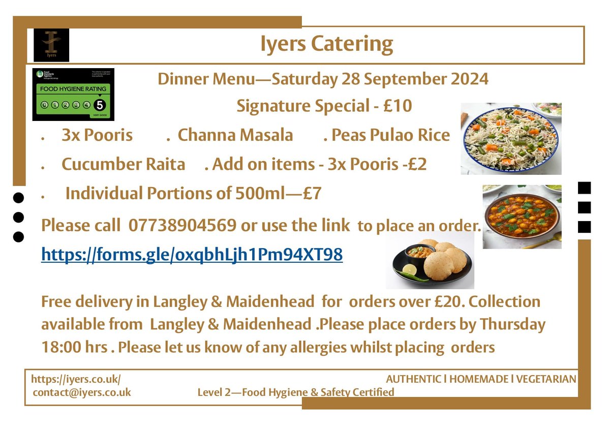 iyerscatering's tweet photo. Our #signature #menu for #thisweekend is now #available to #order. @iyers_catering we only use the #freshestingredients and our #food is #freshlycooked #freshlyprepared #freshlymade for #ourcustomers #healthyliving
Please order via the link below
https://t.co/zRI5F5iBdC https://t.co/jiry1ics8J