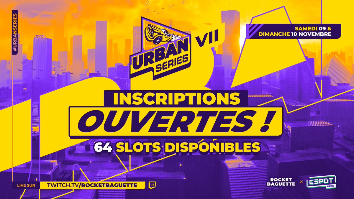 RocketBaguette's tweet image. 🚨 #URBANSERIES VII, C'EST PARTI ! 🔥🔥

Les inscriptions équipes* sont désormais ouvertes !
64 équipes et pas une de plus, soyez vifs ! 🚀

Inscriptions ici ▶️ bit.ly/urbanseriesVII

📅 09 &amp;amp; 10 Novembre 2024
📌 @espotparis