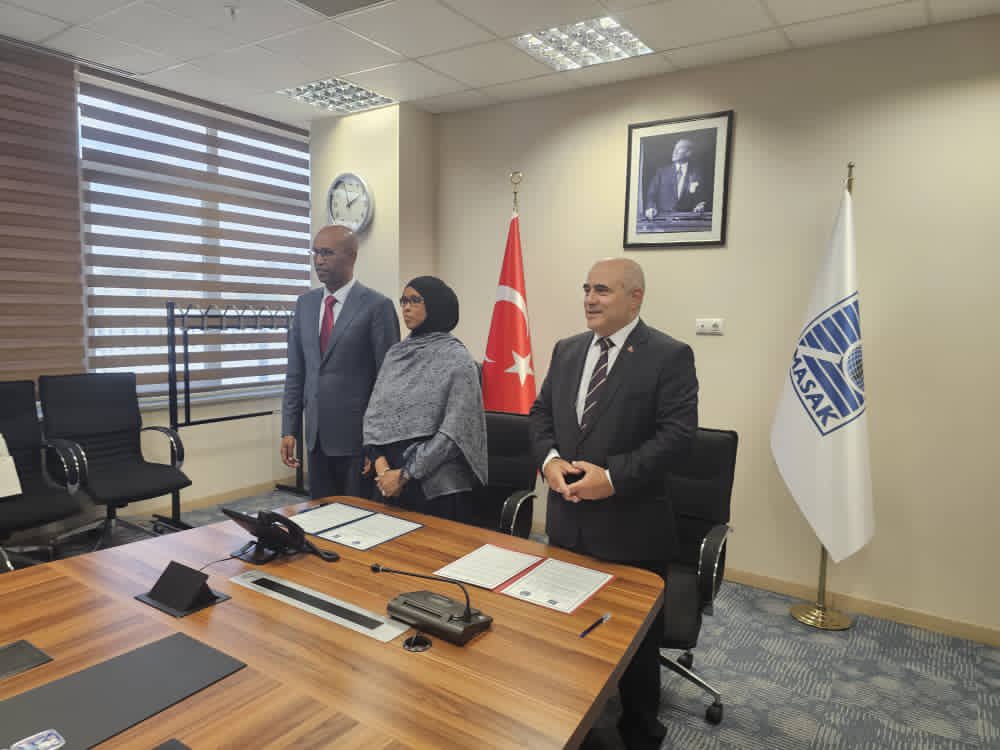 somaliafrc's tweet photo. The Federal Republic of Somalia and the Republic of Turkey have signed an agreement on cooperation, exchange of financial intelligence, anti-money laundering, and combating the financing of terrorism, Ankara, Turkey, 25/Sep/2024. 
 
The Financial Crimes Investigation Board (MASAK) of Turkey (MASAK) and the Financial Reporting Center (FRC) of the Federal Republic of Somalia had signed a memorandum of understanding MOU to enhance cooperation between the two countries.

Purpose of the Agreement
The aim of this agreement is to strengthen the friendly and cooperative relationship between the two brotherly nations and to collaborate in preventing financial crimes, money laundering, and combating the financing of terrorism (AML/CFT).

Both FIUs will cooperate in accordance with their respective anti-money laundering and combating the financing of terrorism laws, collecting, developing, and analysing information and data related to financial crimes occurring in both countries. They will also exchange experiences and expertise related to combating financial crimes, particularly in preventing money laundering and combating the financing of terrorism. This agreement will enhance and strengthen the measures and plans to prevent all financial crimes occurring in both countries.

Both agencies will freely exchange information and data following the principles of information exchange between financial intelligence agencies and internationally, including the exchange of Suspicious Transaction Reports (STRs) and other relevant information to identify and combat financial crimes, in compliance with international laws and regulations.
 The Somali Reporting Center (FRC) and the Financial Crimes Investigation Board (MASAK) of Turkey will enhance their capabilities through joint training programs, workshops, and other capacity-building efforts. This collaboration will improve the skills of intelligence personnel in both countries. The MOU will be maintaining robust financial intelligence networks, combating financial crimes, ensuring security, and fostering economic growth. 

The signing ceremony was attended by the Somali Ambassador to Turkey, Ambassador Fathudin, the Director of the Financial Intelligence Unit, Ms. Amina Mohamed Ali, and the Director of MASAK, Mr. Hassan Keymak.