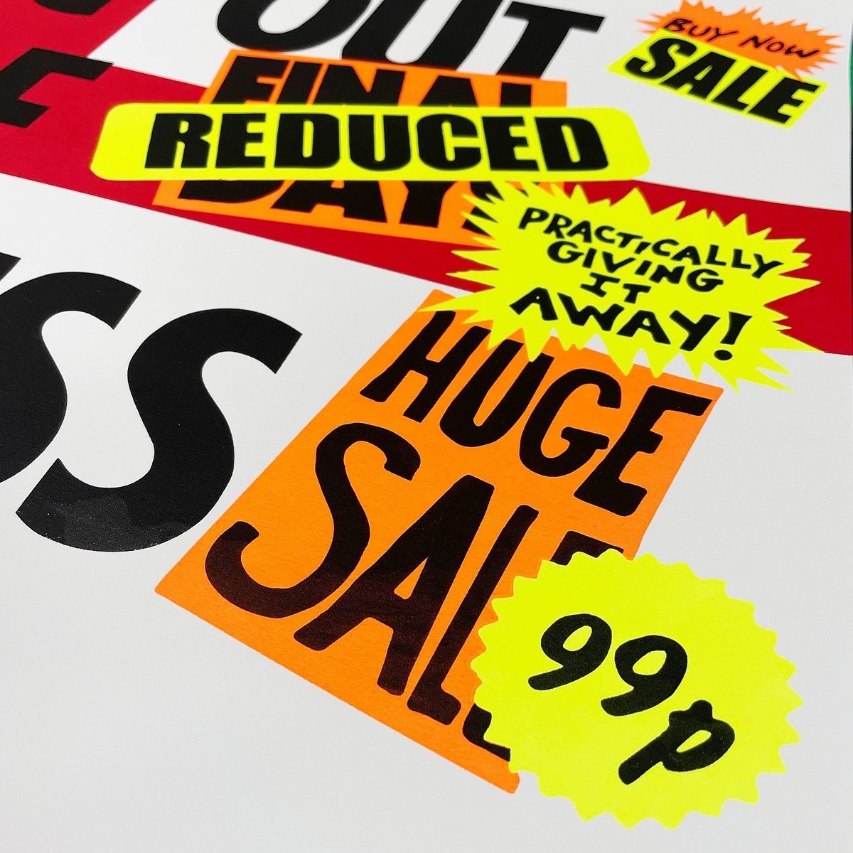 Going Out of Business by Corbin Shaw. Four colour screen printed edition available from shangrilart.com

📸 Joseph Scanlon
#ShangriLaGlasto #ShangrilART #GlastonburyFestival #ScreenPrint