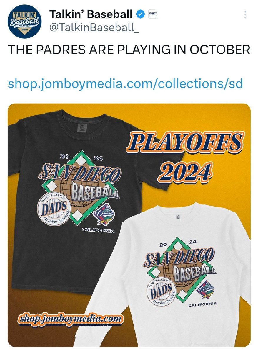 FBGBakes's tweet photo. Sorry (not really), but I'm bullying anyone I see wearing this.
🗣 Buy local 🗣
@friarstilwedie @DeadFriar @LFGSDClothingCo @b19brownmachine @HomeSweetBllprk etc etc https://t.co/00pxpDxJrN