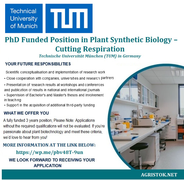 📌  PhD Funded Position in Plant Synthetic Biology🌱🧬 – Cutting Respiration at Technische Universität München (TUM) in Germany 🇩🇪... Please share and spread the word! For details visit: wp.me/pbv48T-9un