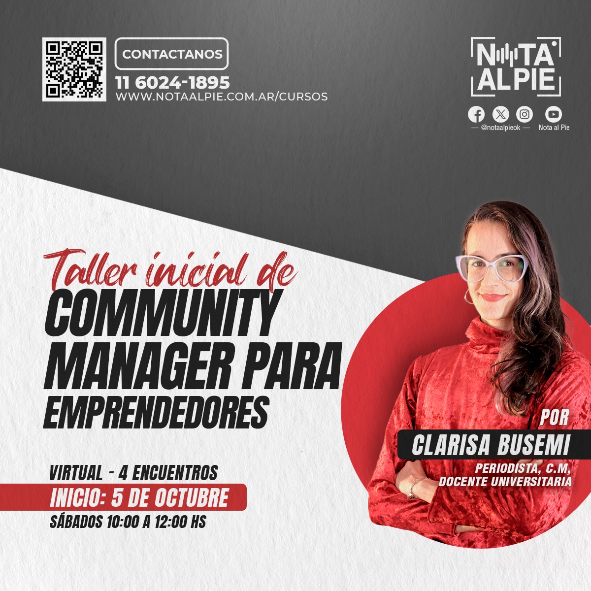 😉Escribinos y pedinos el programa así te contamos la consistencia de cada módulo al 📲+54911-6024-1895 🖊️O inscribite en: ⤵️
forms.gle/n8R712mDhfTm3M…