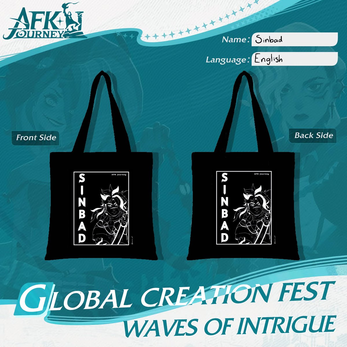 Sunimi_art's tweet photo. #WavesofIntrigue #AFKJourneyToteDesign #AFKJourney #fanart #sinbad #digitalart

I created a tote bag design for one of my favorite games <3 I cant deny it, I really like this character and his story https://t.co/Hcv9MfjcTM
