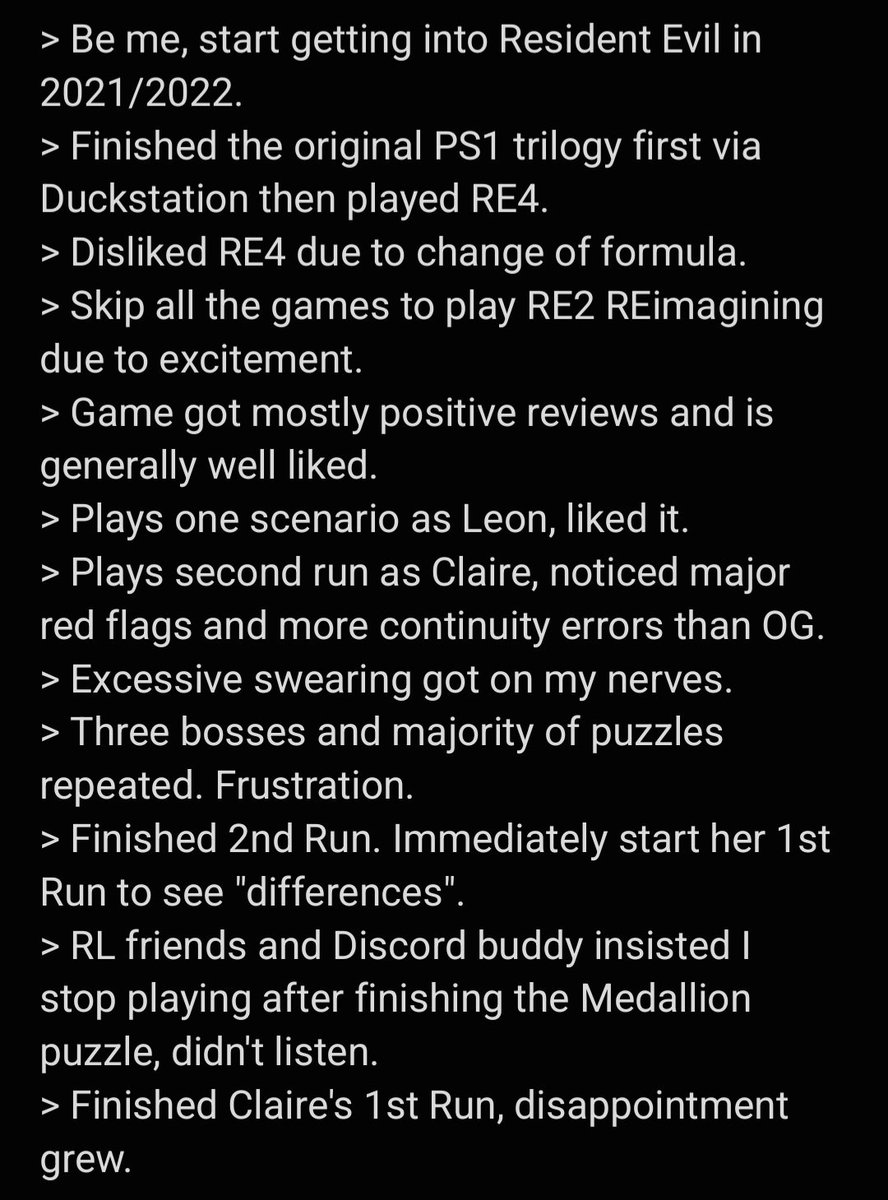 Mr_Hector1906's tweet image. How I became a RE2 REimagining critic, short story.