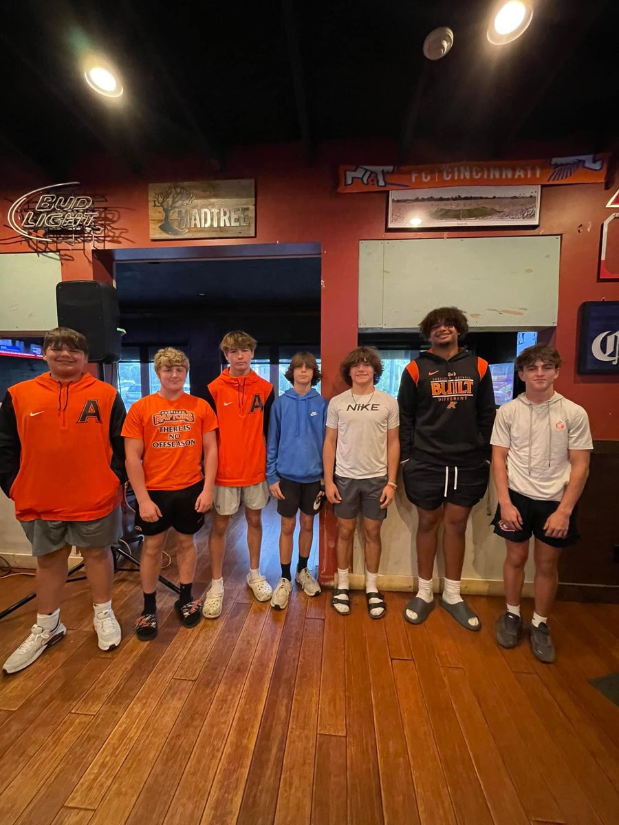 AHS Touchdown Club (@ahs_tdclub) on Twitter photo ⭐️A big congrats to our week 5 POG’s ⭐️
Varsity Players of the Game:
Offense: <a href="/CadenPiening/">Caden Piening</a>
Defense: <a href="/reidbakes13/">Reid Baker</a>
Sp.Teams: Elliot Upchurch
JV Players of the Game:
Offense: <a href="/mullins_swing/">swing mullins</a>
Defense: Ryan Merkel
Freshman: Nick Horsley
Who will be next? ⚫️🟠<a href="/CoachEvanDreyer/">Evan Dreyer</a> ⭐️A big congrats to our week 5 POG’s ⭐️
Varsity Players of the Game:
Offense: <a href="/CadenPiening/">Caden Piening</a>
Defense: <a href="/reidbakes13/">Reid Baker</a>
Sp.Teams: Elliot Upchurch
JV Players of the Game:
Offense: <a href="/mullins_swing/">swing mullins</a>
Defense: Ryan Merkel
Freshman: Nick Horsley
Who will be next? ⚫️🟠<a href="/CoachEvanDreyer/">Evan Dreyer</a>