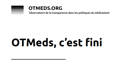OTMeds's tweet photo. 🔴 OTMeds, c'est fini.

Notre communiqué :

https://t.co/uN8ZF8NQqv https://t.co/Hjyiv1sNbW