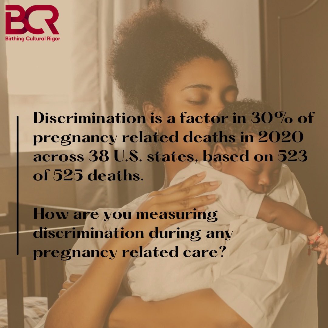 This shows the need to address gender-based, race-based and other forms of discrimination within maternal health.

What forms of discrimination are you seeing (or ignoring)? How are you measuring discrimination during pregnancy-related care, independent of hospital intention?