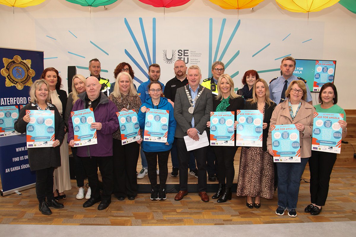 EDI SETU (@edi_setu) on Twitter photo Today we officially launched the #askforangela campaign for Waterford City and Couty at, along with <a href="/PFWaterford/">PurpleFlagWaterford</a>, <a href="/SETUSU_WD/">SETUSU Waterford</a> <a href="/gardainfo/">Garda Info</a>, The Vinters Association and Waterford Local Community Safety Partnership. Many thanks to all involved in this important initiative Today we officially launched the #askforangela campaign for Waterford City and Couty at, along with <a href="/PFWaterford/">PurpleFlagWaterford</a>, <a href="/SETUSU_WD/">SETUSU Waterford</a> <a href="/gardainfo/">Garda Info</a>, The Vinters Association and Waterford Local Community Safety Partnership. Many thanks to all involved in this important initiative