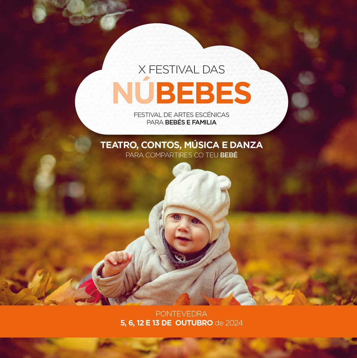 nubebes's tweet photo. Co outono volven as #Núbebes!
Serán 4 intensos días (dúas fins de semana) ateigados de propostas arredor das artes escénicas. 5, 6, 12 e 13 de outubro de 2024.
Teremos teatro, música, sesións de contos, a fantástica guerra de almofadas...
O programa de actividades aquí: https://t.co/iqSzhHAxOm