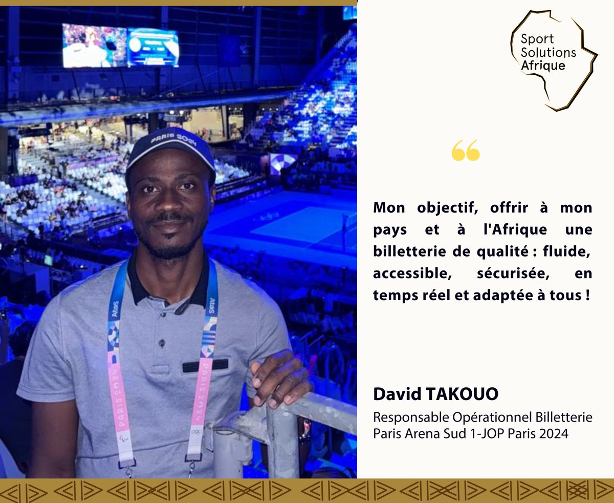 SportSolutionsA's tweet photo. #sportsolutionsafrique| Après une expérience enrichissante à la Coupe d'Afrique des Nations Côte d’Ivoire 2023, David pose ses valises à Paris pour les Jeux Olympiques et Paralympiques. https://t.co/FAAIRMsmtq
