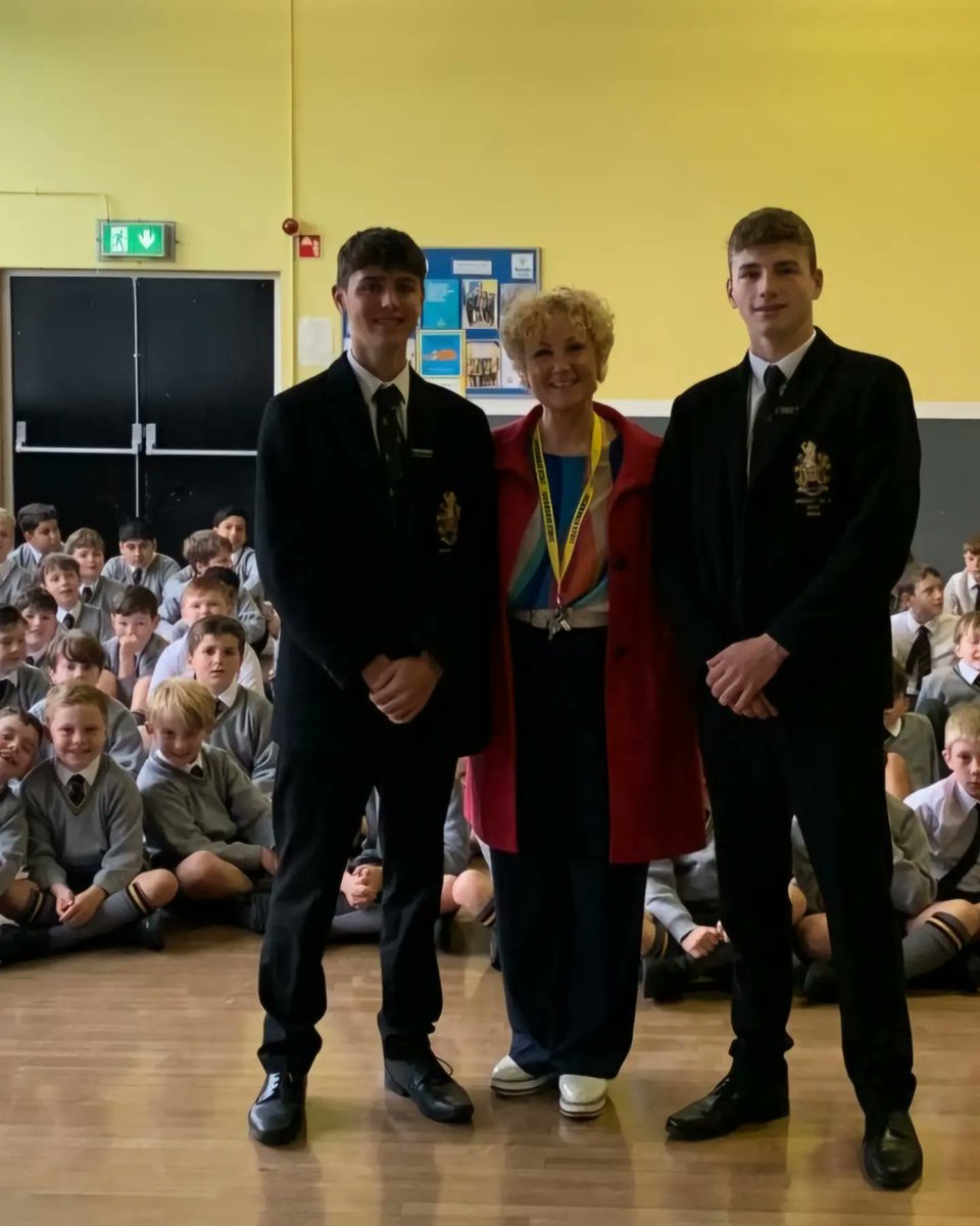 InchmarloPrep's tweet photo. Mrs Morwood was delighted to welcome the new Head of School George Craigan and Deputy Head of School Michael Hollway to Key Stage 2 assembly this morning. George and Michael spoke to boys about their time at Inchmarlo and their journey on through RBAI. #inchmarlo #rbai https://t.co/6gR3ndQAJJ