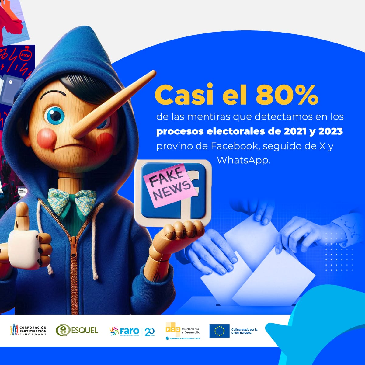 TransparenteEC's tweet photo. Se vienen las #Elecciones2025 y los contenidos engañosos son una amenaza en la toma de decisiones. La desinformación confunde a los votantes, mina la confianza en las instituciones públicas y empaña el debate público.

Más: https://t.co/B4NPEXzqhi

#CombatiendoLaDesinfo https://t.co/oP0EAJ3loJ