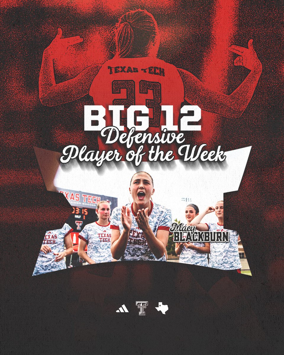 Texas Tech Soccer (@texastechsoccer) on Twitter photo 𝗕𝗲𝘀𝘁 𝗶𝗻 𝘁𝗵𝗲 𝗕𝗶𝗴 𝟭𝟮 X2
Congrats to Faith and Macy for taking home Big 12 Goalkeeper and Defensive Player of the Week this week!
#WreckEm | <a href="/Big12Conference/">Big 12 Conference</a> 𝗕𝗲𝘀𝘁 𝗶𝗻 𝘁𝗵𝗲 𝗕𝗶𝗴 𝟭𝟮 X2
Congrats to Faith and Macy for taking home Big 12 Goalkeeper and Defensive Player of the Week this week!
#WreckEm | <a href="/Big12Conference/">Big 12 Conference</a>