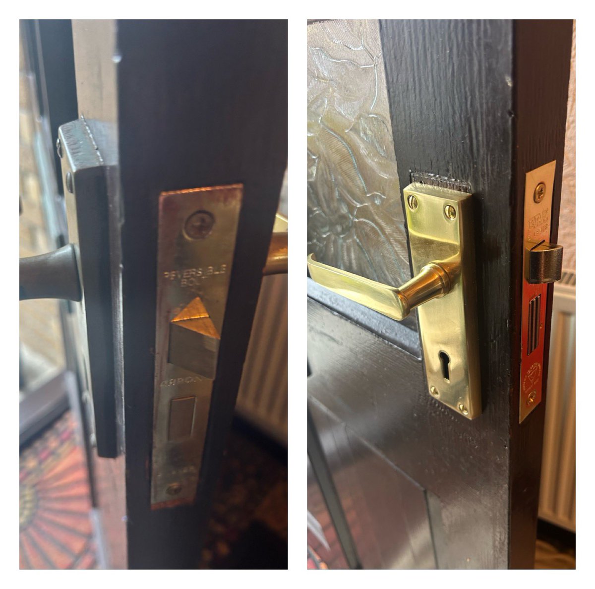 pickalock's tweet image. Front door upgrade from 3 lever lock to 5 lever British Standard lock, with new handles fitted #property #locksmithlife #carmarthen #carmarthenshire #house #wales #HomeSecurity #localbusiness