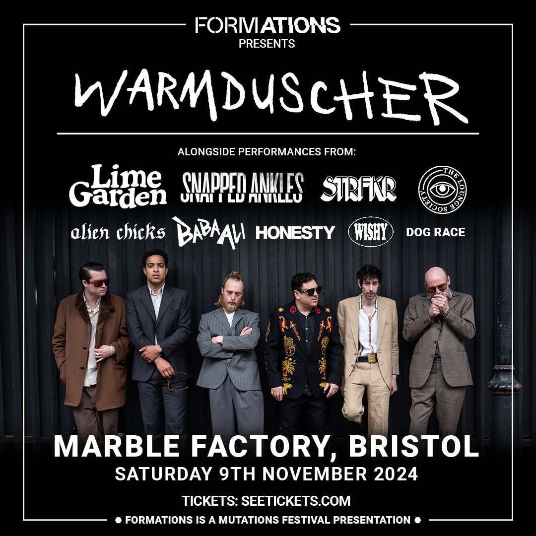 Snapped Ankles (@snappedankles) on Twitter photo As well as a trip to Brighton for Mutations were also heading to Bristol to join forces with <a href="/warmduscherr/">Warmduscher</a> the same weekend. Tickets! seetickets.com/event/warmdusc… As well as a trip to Brighton for Mutations were also heading to Bristol to join forces with <a href="/warmduscherr/">Warmduscher</a> the same weekend. Tickets! seetickets.com/event/warmdusc…