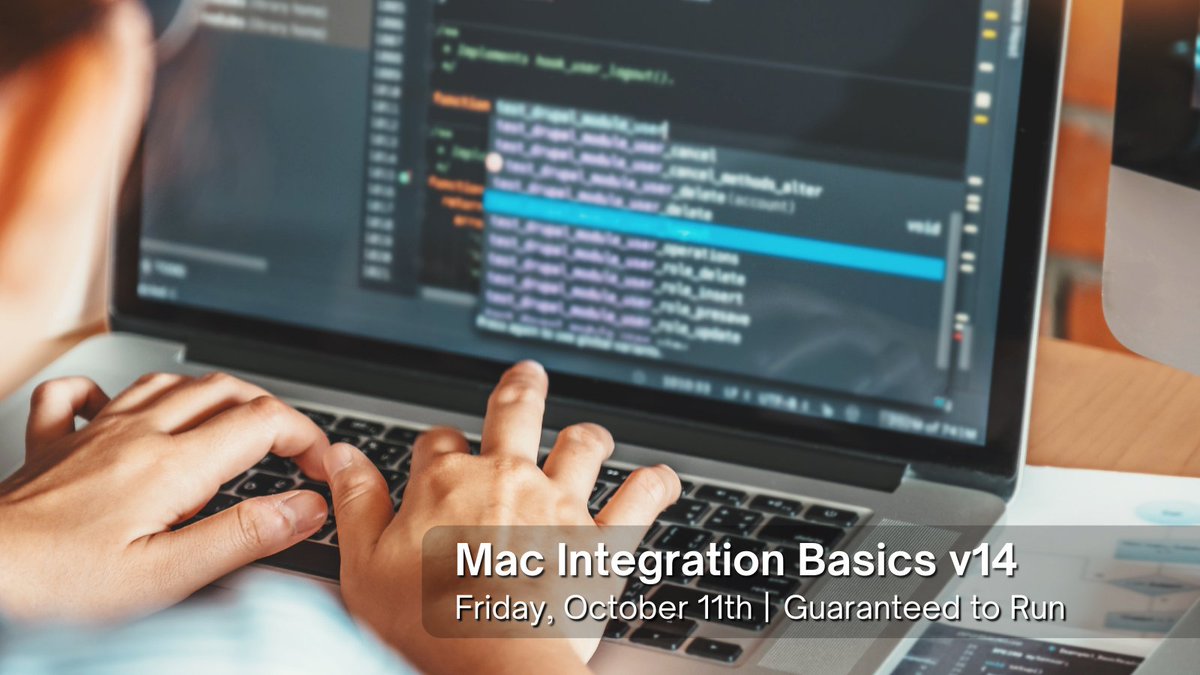 Switching from Windows to Mac in your organization? Sign up for Mac Integration Basics v14 on Friday, October 11th. ⚙️

Learn how to connect to Active Directory, share files, secure your Mac, &amp; even run Windows programs on a Mac. 

🔗 bit.ly/3MYtMDq