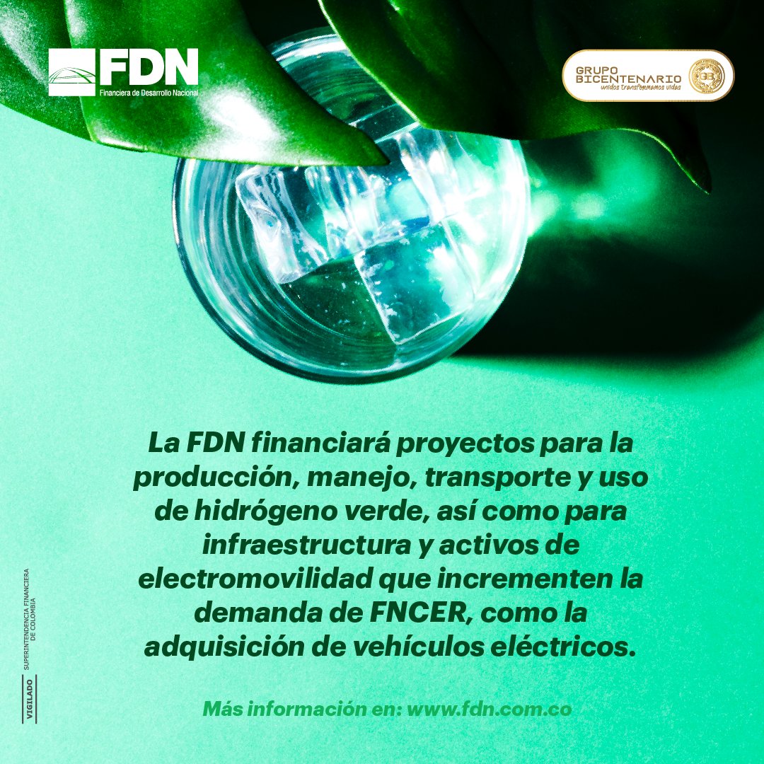 La <a href="/FDNcolombia/">Financiera de Desarrollo Nacional - FDN</a> proveerá soluciones para FNCER, comunidades energéticas y almacenamiento de energía. Estructurará soluciones para la flexibilidad al Sistema Interconectado Nacional, como líneas de transmisión o recursos energéticos distribuidos y el despliegue de #Infraestructura