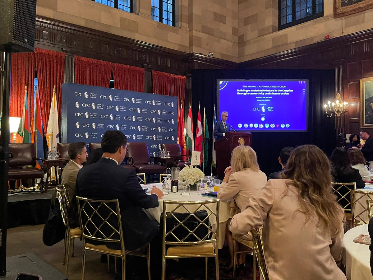 The Assistant Secretary for Energy Resources (@asstsecenr) on Twitter photo Thrilled to return to the <a href="/caspiancenter/">Caspian Policy Center (CPC)</a> Caspian Business Forum to discuss the region’s growing role in global energy security and regional interconnections. Decarbonization & the energy transition will increase energy security and create economic opportunity. Thrilled to return to the <a href="/caspiancenter/">Caspian Policy Center (CPC)</a> Caspian Business Forum to discuss the region’s growing role in global energy security and regional interconnections. Decarbonization & the energy transition will increase energy security and create economic opportunity.