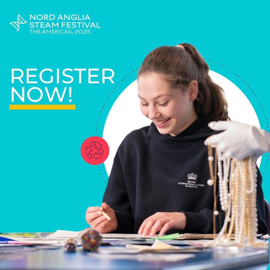 BISHouston's tweet image. Registration is now open for the #NordAngliaEducation STEAM Festival, The Americas 2025. Students in Years 9 to 10 from 21 Nord Anglia Education schools across The Americas will dive deeper and explore how the interdisciplinary nature of STEAM learning can change the world.