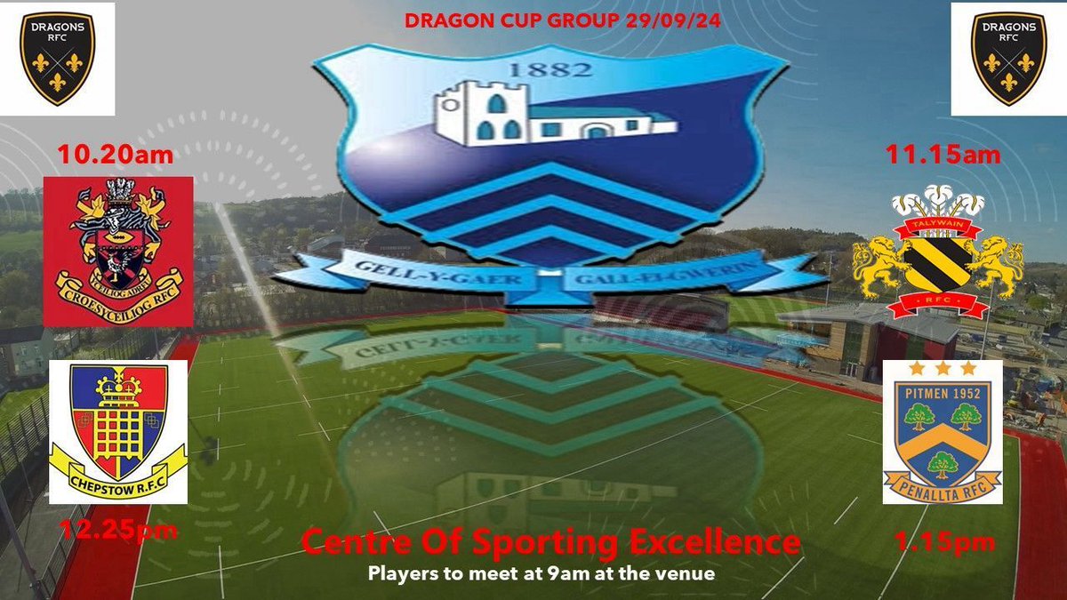 Bargoed U15s Bulls (@barg_bullsu13s) on Twitter photo Different kind of format this weekend, our boys looking forward to participating in the <a href="/DRA_Community/">DRAGONS RFC COMMUNITY ๐</a> group stages down <a href="/CSEYstradMynach/">CSE Ystrad Mynach</a>
Some top teams attending, should be cracking day of rugby ๐.
Pop along and support the boys
Upthabarg ๐ ๐ Different kind of format this weekend, our boys looking forward to participating in the <a href="/DRA_Community/">DRAGONS RFC COMMUNITY ๐</a> group stages down <a href="/CSEYstradMynach/">CSE Ystrad Mynach</a>
Some top teams attending, should be cracking day of rugby ๐.
Pop along and support the boys
Upthabarg ๐ ๐