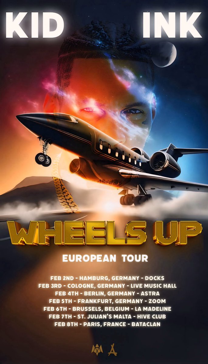 Kid_Ink's tweet photo. #WheelsUp European Tour!!!! 🛫

Pre-Sale Tickets go on sale Friday https://t.co/HSMGqhhG44 https://t.co/YgWVaIGssz