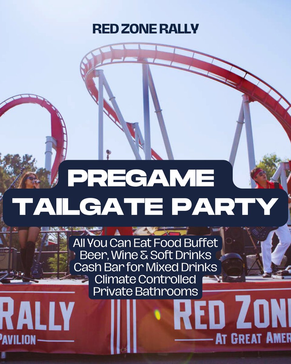 StarSportsTours's tweet image. Travel with us to SAN FRANCISCO🤩 One of our fav pregame tailgate spots located at the Pavilion at Great America within walking distance of Levi Stadium! 

#DALvsSF
#DallasCowboys #OnlyWithSST #CowboysTravel #CowboysNation #WeDemBoyz #awaygame #travel