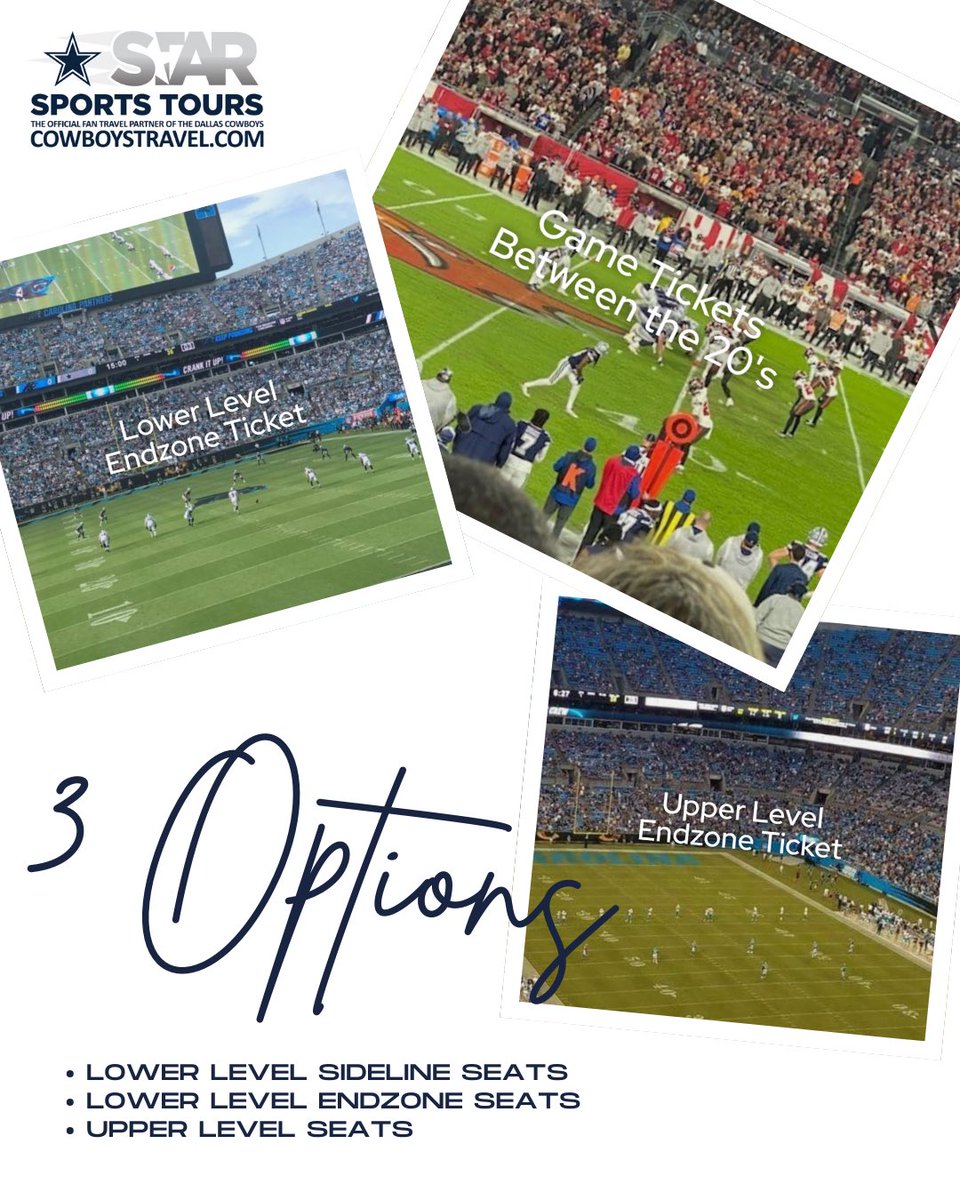 StarSportsTours's tweet image. Travel with us to SAN FRANCISCO🤩 One of our fav pregame tailgate spots located at the Pavilion at Great America within walking distance of Levi Stadium! 

#DALvsSF
#DallasCowboys #OnlyWithSST #CowboysTravel #CowboysNation #WeDemBoyz #awaygame #travel