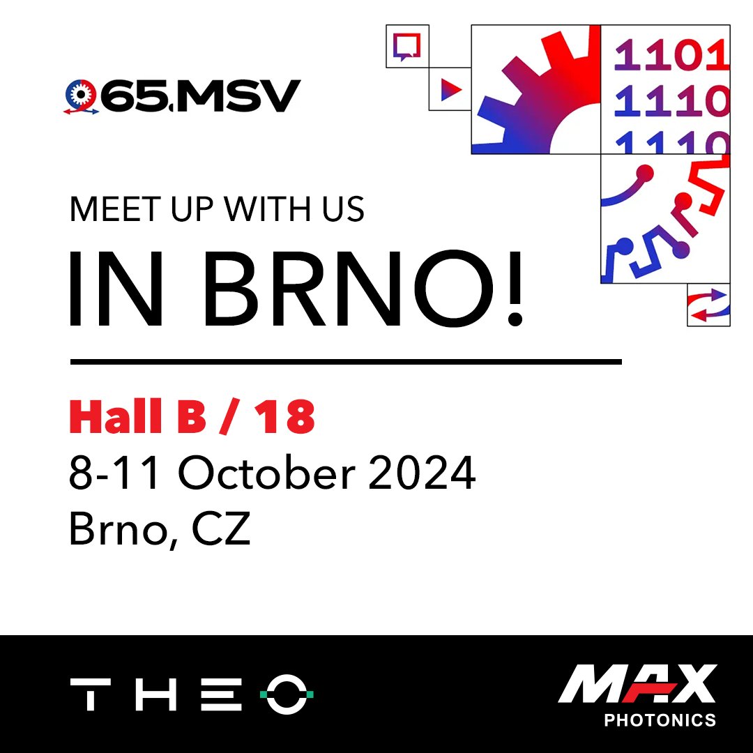 Theoincofficial's tweet image. #Maxphotonics &amp;amp; #THEO will participate at #MSV
See you soon in #Brno , #Czech
Booth No. Hall B / 18
Oct 8 - 11, 2024
Venue: Brno Exhibition Centre
#laserwelding #lasercutting #lasermarking #lasercleaning #laser #fiberlaser #handheldlaserwelding #welding