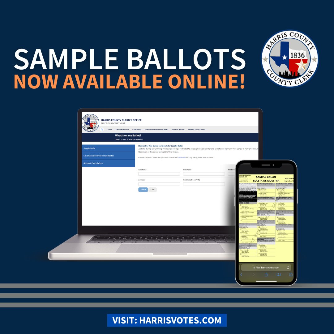 Harris County Elections Department tweet media