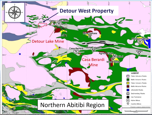 EGR_Exploration's tweet photo. EGR's Flagship Property - Detour West
34,681 Hectares
Next to @agnicoeagle Detour Lake Mine in the Northern Abitibi.
EGR's goal is to prove the extension of the Detour-Fenelon Trend and make a discovery.
$EGR.V #Gold  $AEM https://t.co/g8ilzuKMtl